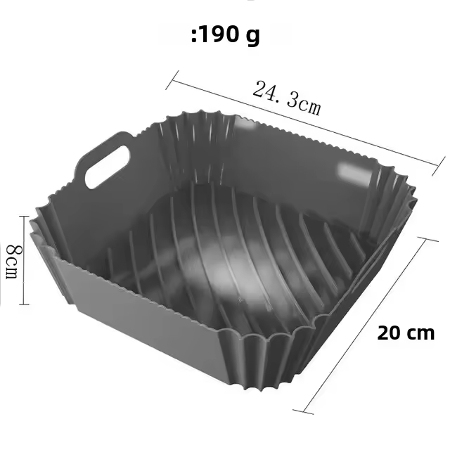Gran Cesta De Silicona Para Air Fryer Antiadherente Moldes De Hornear Accesorios De Cocina Ecológicos Y Libres De BPA - 1