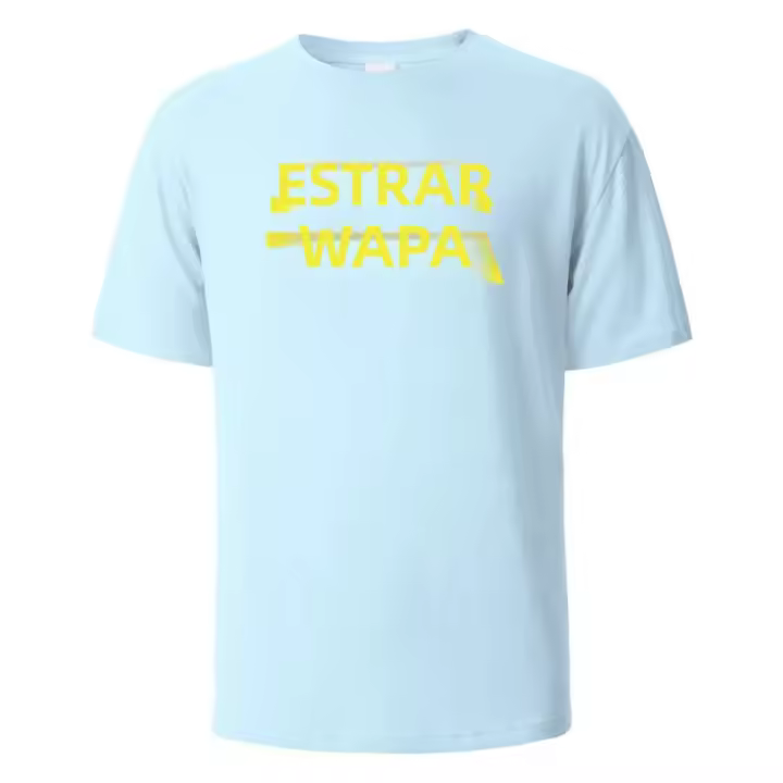 Camiseta De Algodón 100% Para Hombre STAR WAPA Impresión Casual Transpirable Estilo Oversize Para Hombre Y Mujer Cuello Redondo Manga Corta - 1