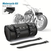 Bolsa De Pared Trasera De Motocicleta PU Cuero Impermeable Mini Bolsa Táctica Universal Retro Para Lado De Motocicleta - details 0