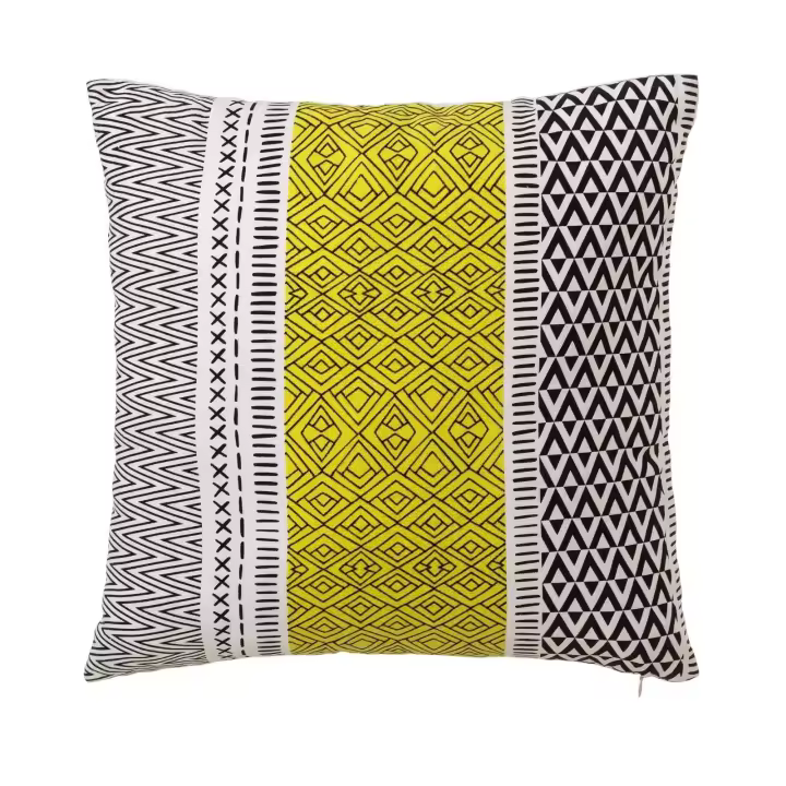 Cojín de 45x45 étnico Amarillo de Microfibra para decoración Iris -DAMDAM GO - 1