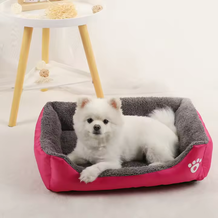 Cama Para Perros Y Gatos Pequeños Y Grandes Almohadilla Suave De PU Material Transpirable Accesorios Para Mascotas Cesta Grande Con Alfombra Ropa De Cama Para Perrera - 1