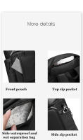 Mochila De Viaje Para Hombres Con Gran Capacidad 50L Mochila De Negocios Con Portátil De 17 Pulgadas Mochila De Senderismo Con Bolsa Para Zapatos - details 1