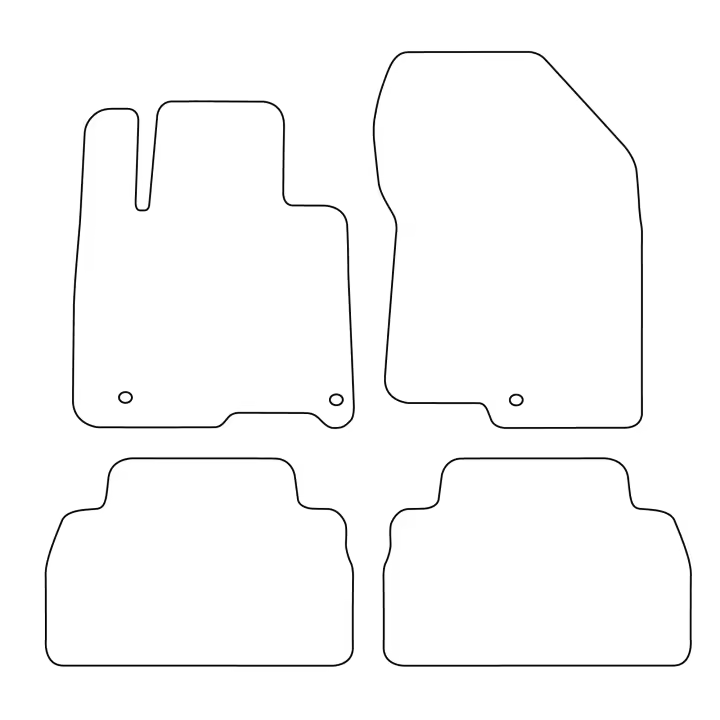 Juego de alfombrillas de terciopelo para Hyundai Santa Fe IV 2018 de 5 plazas, tapizado en negro - 1