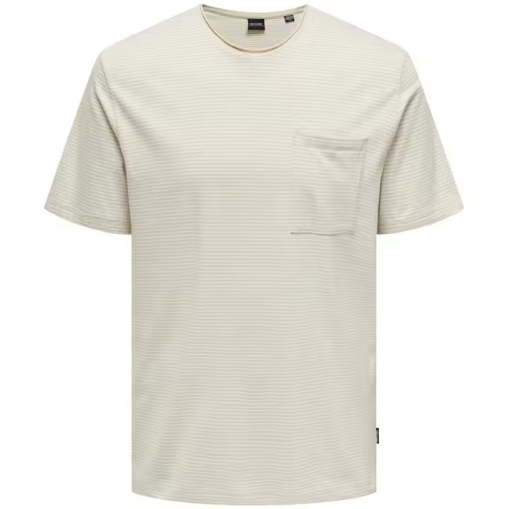 Camiseta de Manga Corta Only & Sons Regular Fit para hombre en color beige - 1