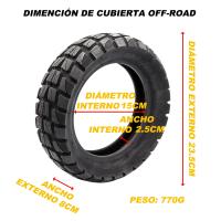 Rueda 10 pulgadas Neumáticos 10x3 patinete eléctrico compatible con Dualtron scooters Zero 10x  KuGoo M4 repuestos off-road todoterreno 255x80 - details 2