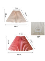 Cubierta De Lámpara De Mesa DIY Plisada Lavable Accesorios De Iluminación E27 Para Lámpara De Pared Lámpara De Piso O Colgante - details 2