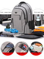 Mochila para ordenador portátil de gran capacidad para hombre, bolso escolar multifuncional Oxford de 15,6 pulgadas, mochila escolar de viaje para hombre - details 4