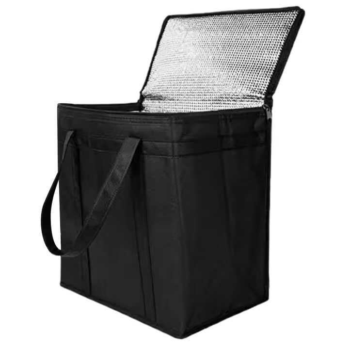 Non-woven Portable Thermal Bag Aluminum Foil Collapsible Heavy Duty Waterproof Large Capacity Picnic Food Delivery Insulated Bag - 1