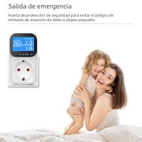 Controlador De Temperatura Digital Con Timer Y Sensor Probing Enchufe De Salida EU Plug Termómetro Para Calentamiento Y Enfrío 16A Con Luz Trasera - details 5