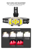 Linterna Frontal LED Potente Recargable USB Impermeable Para Camping Pesca Mineria Lámpara De Corbata Luz Túnel De Viaje - details 12