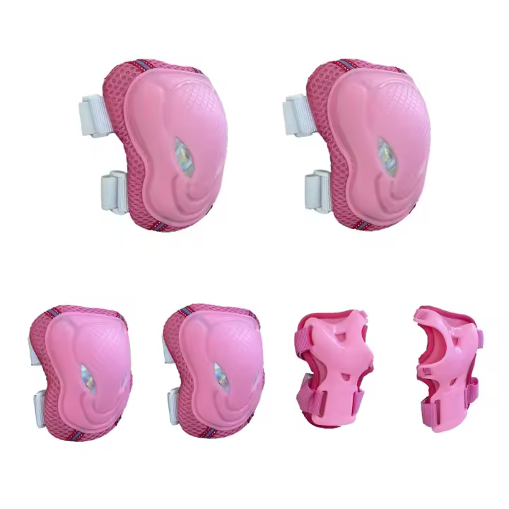 ve Juego de rodilleras, paquete de 6, juego de equipo de protección con rodillera, muñeca, codo, kit de almohadillas de seguridad para niños, adolescentes, patinaje, ciclismo, monopatín, rodillo - 1