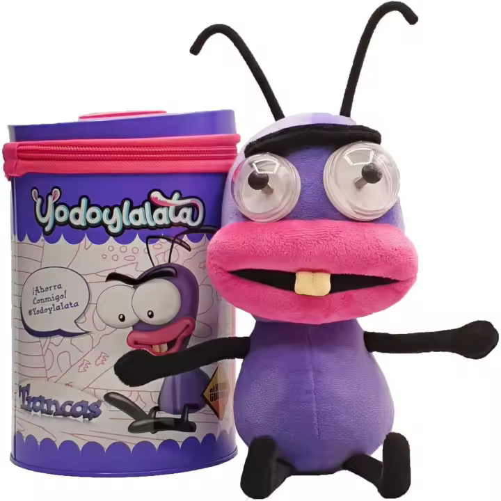 Wallatoys - Peluche Yodoylalata Hormigas Trancas y Barrancas (elige hormiga) El hormiguero - Incluye Lata/Hucha Sonora - No requiere montaje - A partir de 3 años - Medidas 20x13,5x13,5cm - 1