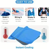 Toalla Deportiva De Secado Rápido Con Caja De Almacenamiento Y Mantel De Enfriamiento Para Fitness Al Aire Libre Y Camping - details 3