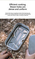 Caja De Almuerzo Pequeña Para Camping CAMPINGMOON Con Red De Funda Y Almohadilla De Al Vapor Acero Inoxidable Para Picnics Al Aire Libre - details 4