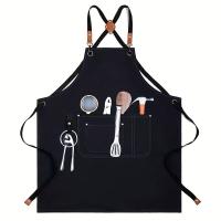 Aguasalo Multiusos Apron Impermeable Y Resistente Al Aceite Para El Hogar Y El Jardín Denim Sin Mangas Estilo Sencillo - details 4