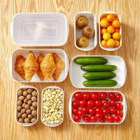 LUTODY - Juego de 4 recipientes herméticos de almacenamiento de alimentos Sin BPA, apilables, aptos para microondas, nevera y congelador - details 3