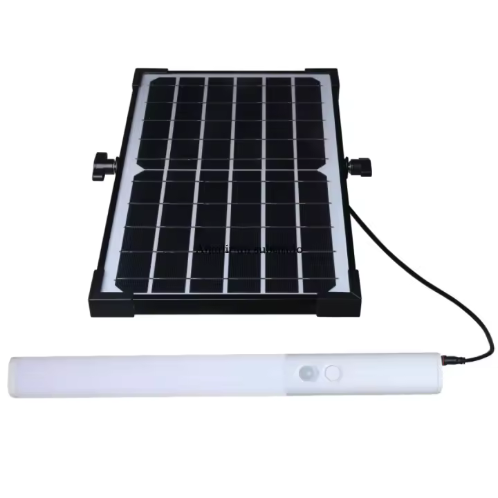 Regleta Led 10w con Panel Solar y carga USB, Portátil, Sensor de Movimiento y Crepuscular F BRIGHT - 1