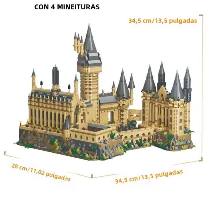 Micro Bloques De Ciudad Creativa Medieval Magia Castillo Serie Edificio De Palacio De Escuela Modelo De Construcción Juguetes Para Jóvenes Y Adultos Regalo De Cumpleaños Y Navidad - 1
