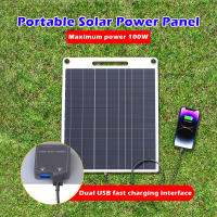 Cargador De Panel Solar De Eficiencia Alta 100W Con Dos Puertos USB Impermeable Y Antipolvo Tecnología De Protección Contra Sobrecorriente Inteligente - details 7