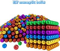 ¡Edición Mejorada 217! Bolas de Masilla magnéticas para adolescentes y Adultos, cuentes versátiles 3D creativas, juegos antiestrés, cuentes de limo magnéticas - details 1