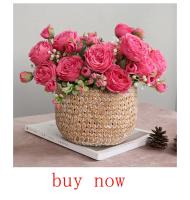 Rosa Artificial Para Novia Boda Decoración De Vaso Para El Hogar Atmosfera De Festival DIY Fotografía Venus Rose Accesorio De Eventos - details 8