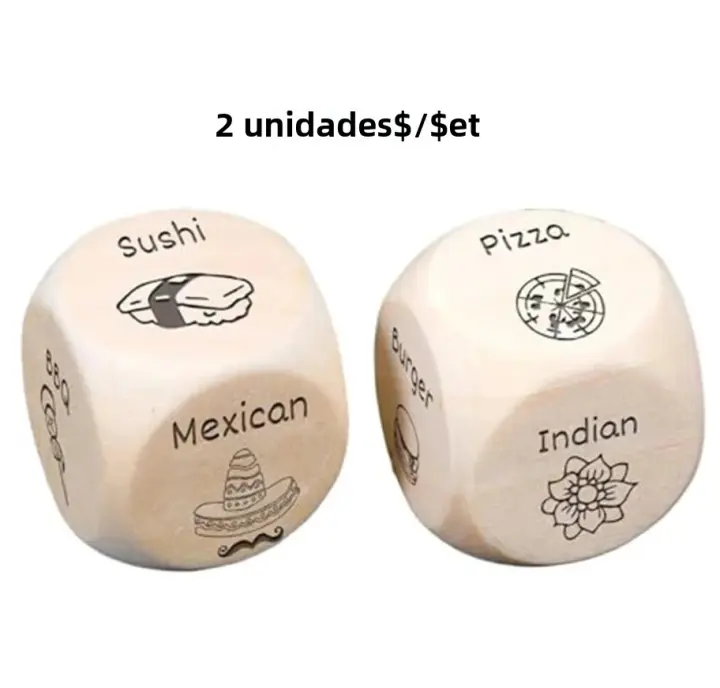Dado De Decisiones Alimentarias Juguete Divertido Para Parejas Regalo De Aniversario Para Noche De Citas Navidad Cumpleaños Con 12 Patrones De Comida - 1