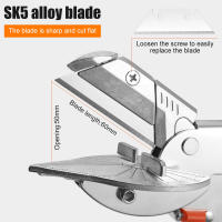 Tijeras De Miter Ajustables De 45 a 135 Grados Para Trabajar Madera Con 2 Hojas De Repuesto Corte Preciso Ergonómicas - details 1