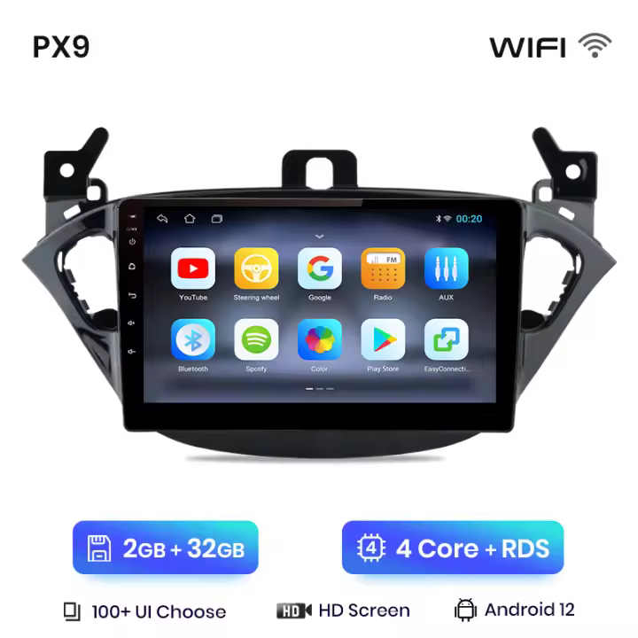 AWESAFE inalámbrico CarPlay Android Auto Radio para Opel Corsa E 2014 2015 2016 2017 2018 2019 coche reproductor multimedia GPS 2 din autoradio volante controles RDS Bluetooth - 1