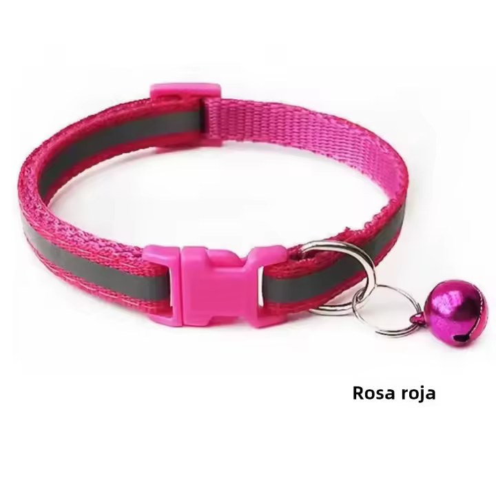 Collar Reflectivo Ajustable Para Gatos Con Campana Y Anillo De Cuello Seguridad Elástica Accesorios Para Mascotas Productos Pet - 1