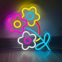 Señal De Neón Dimmable Con Tres Flores Para Decoración De Pared Habitación Fiesta Tienda Club Bar Decoración De Juego Regalo De Cumpleaños Arte - details 1