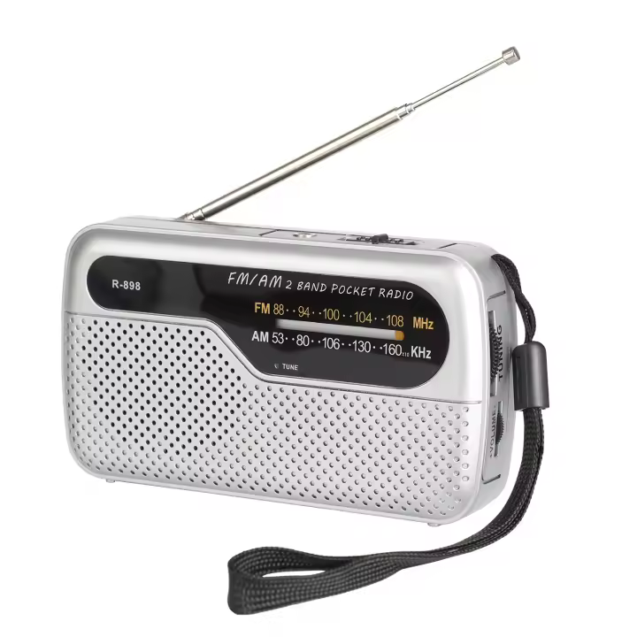 Mini portátil Mini Radio FM Am transistores con excelente señal de bolsillo por Pilas AA (no incluidas) - 1