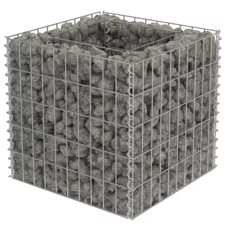 vidaXL Arriate de gaviones de acero Dimensiones 450 x 90 x 100 cm,  450 x 90 x 50 cm,  180 x 50 x 100 cm y mas - 1