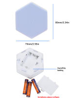 Lámpara De Noche LED RGB Con Sensor Táctil Hexagonal Para Dormitorio Luz Coloreada Wireless Control Honeycomb Wall Lamps - details 13