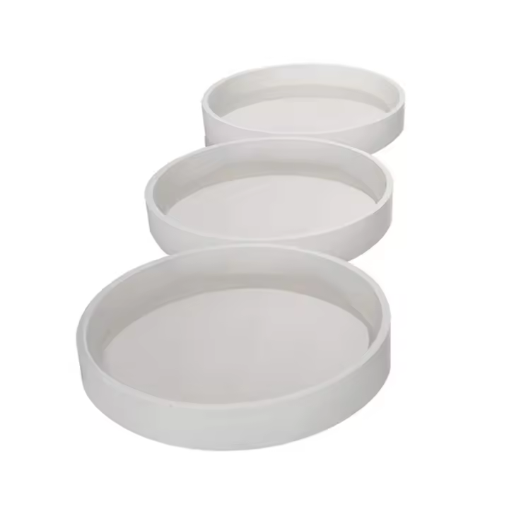 Molde de silicona para posavasos redondo, diámetro de 3,94 pulgadas/10cm, moldes para fundición con resina, cemento, 3 paquetes - 1