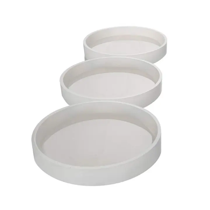 Molde de silicona para posavasos redondo, diámetro de 3,94 pulgadas/10cm, moldes para fundición con resina, cemento, 3 paquetes - 1