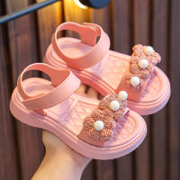 Nuevos Sandalias De Verano Para Niñas Zapatos Deportivos Casuales Con Perlas Y Flores Suela Suave Antideslizante Tallas 24-35 - details 12