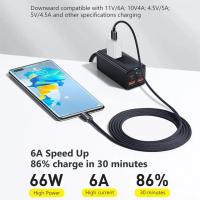 Cable De Carga Rápida USB a Tipo C 120W 6A Para Xiaomi Samsung S23 S22 Huawei P40 Acero Inoxidable Con Longitud Estándar - details 1