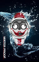 Reloj De Cuarzo LIGE 2025 Para Hombre Creativo Con Correa De Cuero Resistente Al Agua Diseño De Payaso Moda Casual Reloj Hombre - details 10