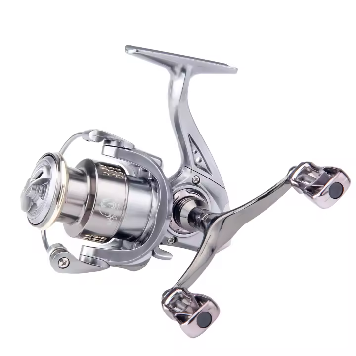 Carrete De Pesca Spinning HAUT TON SLIVER WINDS 13 BB 5.2:1 Ratio De Engrosamiento Máximo 14Lb Enrollador De Metal Ultra Ligero Con Dos Brazos Color Plateado - 1