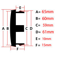 Juego De 4 Piezas De Tapa Central De Rueda 65mm Para Coche Accesorios Automotrices Duraderos Y De Alta Calidad Cubierta Para Vehículos Práctica Y Resistente - details 0
