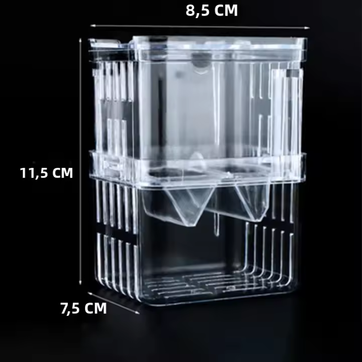Caja De Cría Para Peces Acrílico Durable Para Betta Y Camarones Incubador De Hatching Para Pequeños Peces Y Camarones - 1