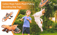 juguete para perros, Peluche para Mascotas con Cuerda, Juguetes Interactivos de Algodón para Perro, Juguetes Chirriantes Aburridos, Juguete para Morder para Perro, Juguetes Masticables, para Perro Pequeños, Medianos y Grandes, Limpieza Dental - details 0