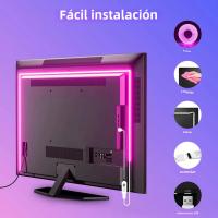 Tira De Luz LED RGB Bluetooth 1-5m Con Control Remoto De 24 Teclas Y Sincronización Con Música COB Dimmable Para Decoración De Habitaciones Y TV - details 10