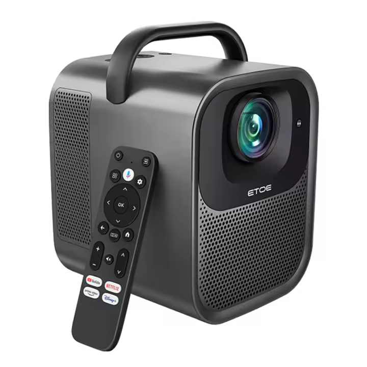 ETOE Seal Pro Proyector, 1000 ANSI, 1080P nativo, Google TV, enfoque automático, corrección trapezoidal automática, 2 altavoces estéreo de 10 W, sonido ampliable, a prueba de polvo - 1