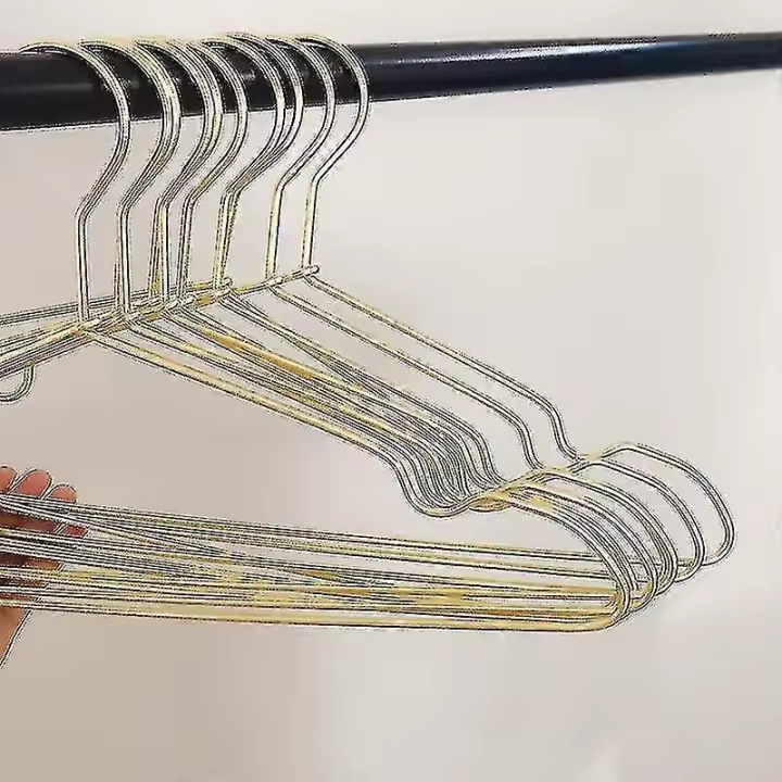 10 Pcs Clothes Hangers Heavy Duty Metal Strong Anti-slip Clothes Hanger A - 1