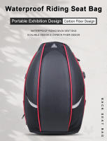 Bolsa De Cola De Motocicleta Negra Impermeable Gran Capacidad Para Viaje Y Equipaje Trasero De Moto Material De Lona Oxford Y EVA - details 0