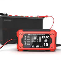 Cargador De Batería De Coche Grande Pantalla LCD 6A/8A/10A 12V Para Motocicleta Y Vehículos Con Tecnología Inteligente De Reparación - details 7