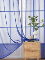 Cortinas Transparentes Impermeables Náuticas Para Sala De Estar Jardín Tab Top 1 Panel Voile De Privacidad Para Interior - details 1