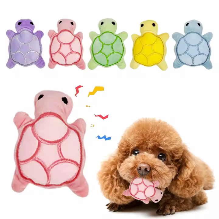 Mini Juguete De Peluche De Tortuga Para Perros Lindo Y Seguro Para Masticar Ayuda a La Salud Dental Apto Para Puppies - 1