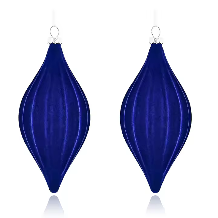 Adornos De Cono De Veludo Para Decoración De Árbol De Navidad Y Exposiciones En Tiendas Material Plástico - 1